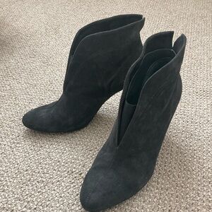 Eric Michael Grey Suede Ankle Booties, size 41/10.5